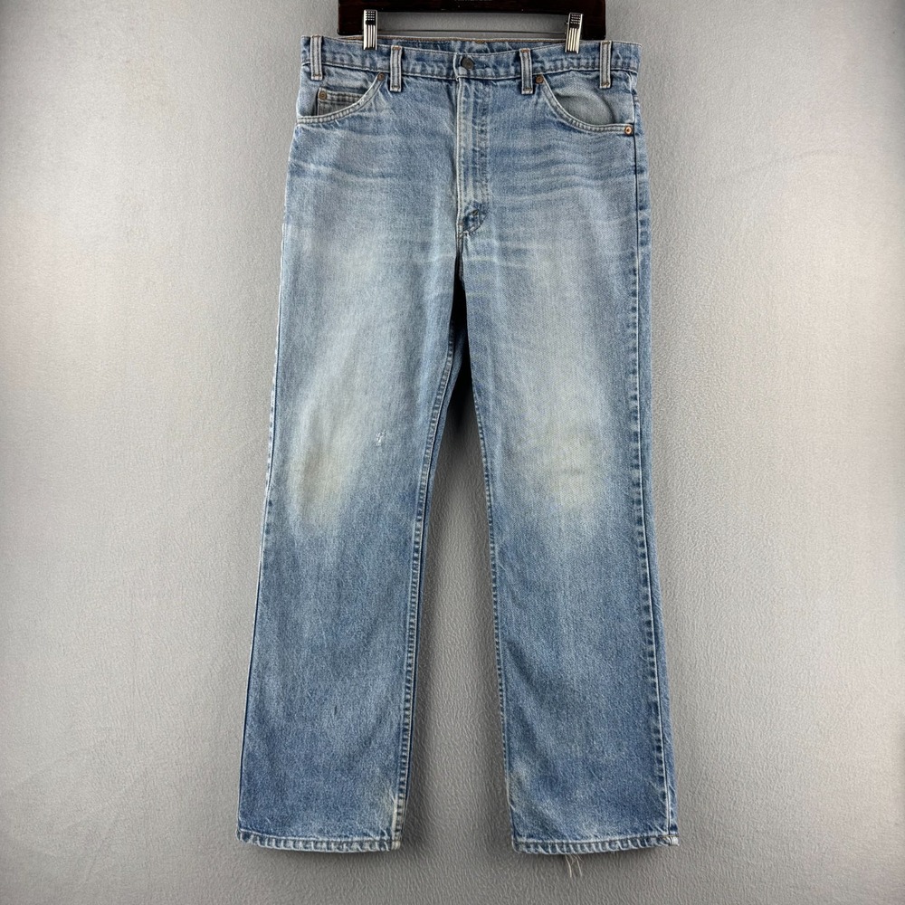 Vintage Levis Jeans Mens Fits 35x29 90s 517 Bootcut Made in USA Orange Tab Faded